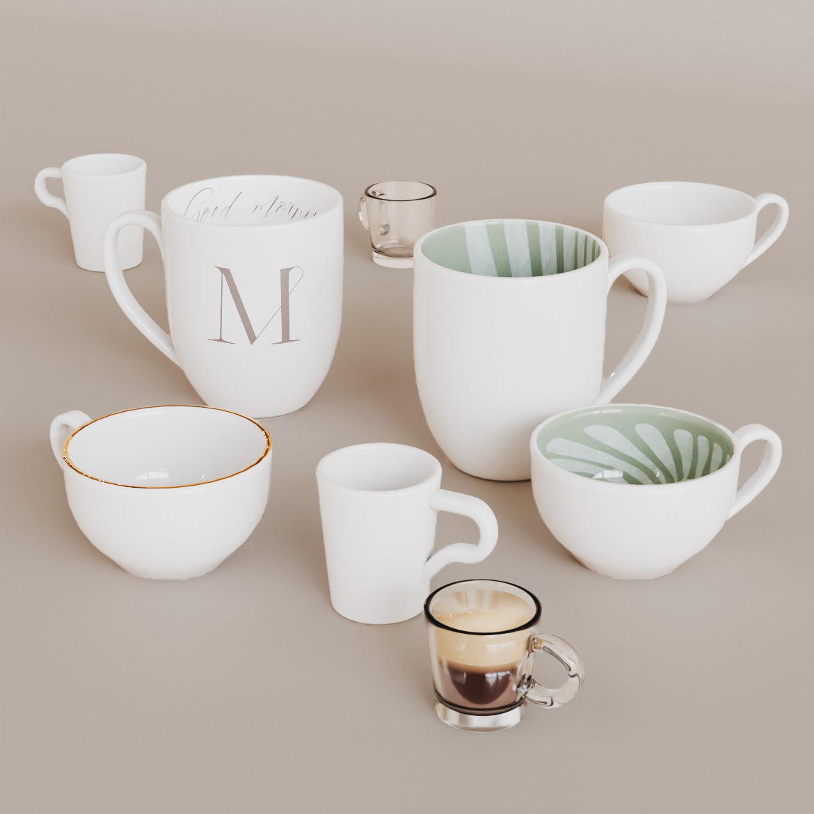 2 Tasses Espresso EVA SOLO Marble Grey - Design Danois Élégant Avec Manche Silicone
